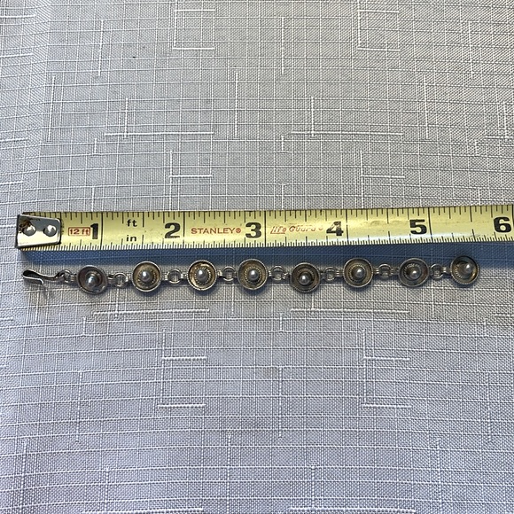 Vintage Mexican 925 Sterling Silver Plated Bracelet For Baby - Picture 2 of 4